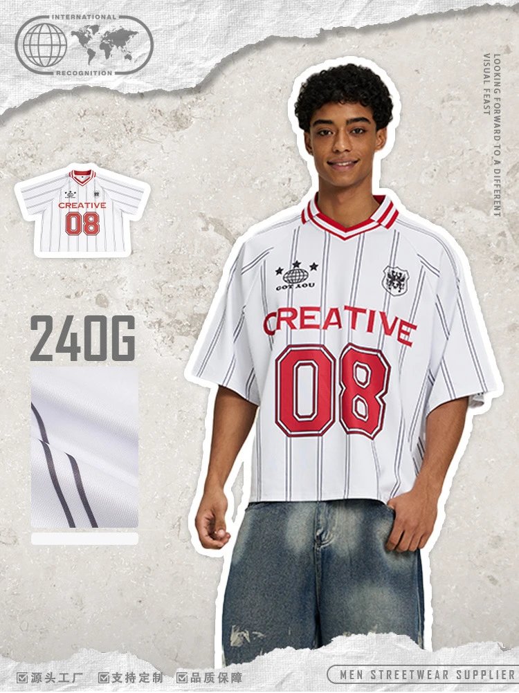 Design Gni Loose Polo Sports Style T-Shirt White Tops Polo - 2