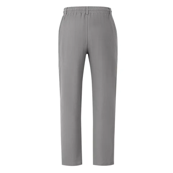 Design Wide-Leg Relaxed Fit Black Pants with Cuffed Hems - 29