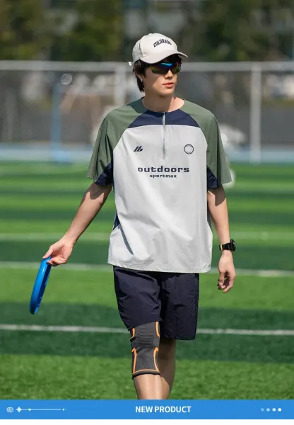 Design Outdoors Sportmax Half-Zip Training Top Gray / Navy Tops - 5