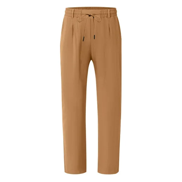 Design Wide-Leg Relaxed Fit Black Pants with Cuffed Hems - 49