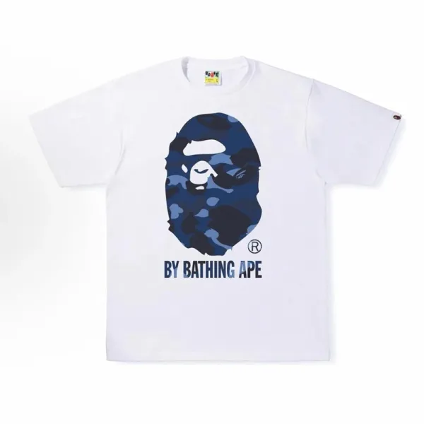 A Bathing Ape Camo Ape Head White T-Shirt - 1