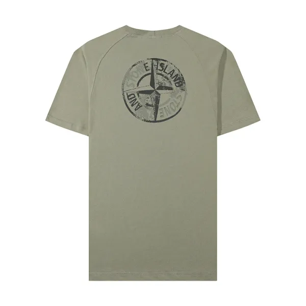 Stone Island Compass Logo T-Shirt Olive Green - 1