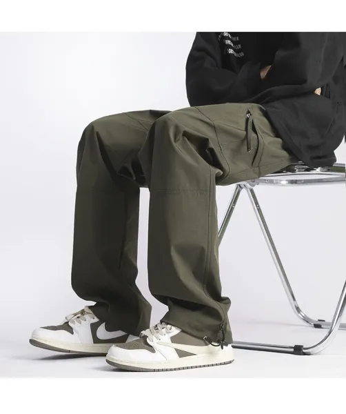 Design Cargo Pants Black Streetwear Pants - 16