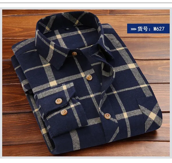 Design Black and White Checkered Flannel Shirt - 51