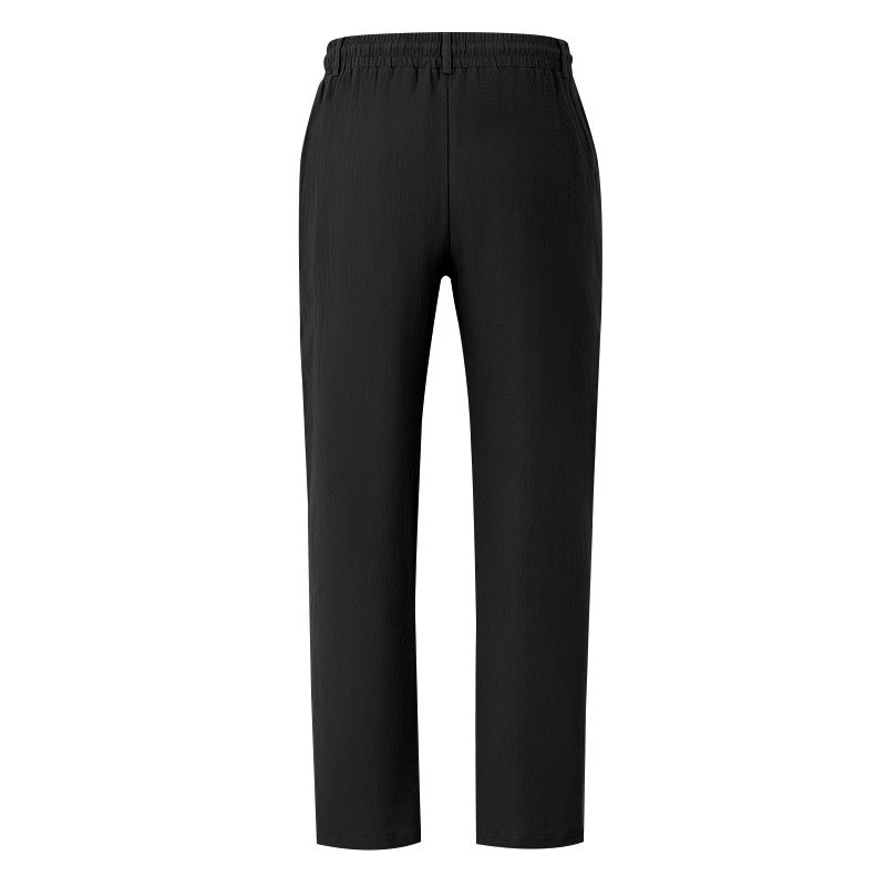 Design Wide-Leg Relaxed Fit Black Pants with Cuffed Hems - 21