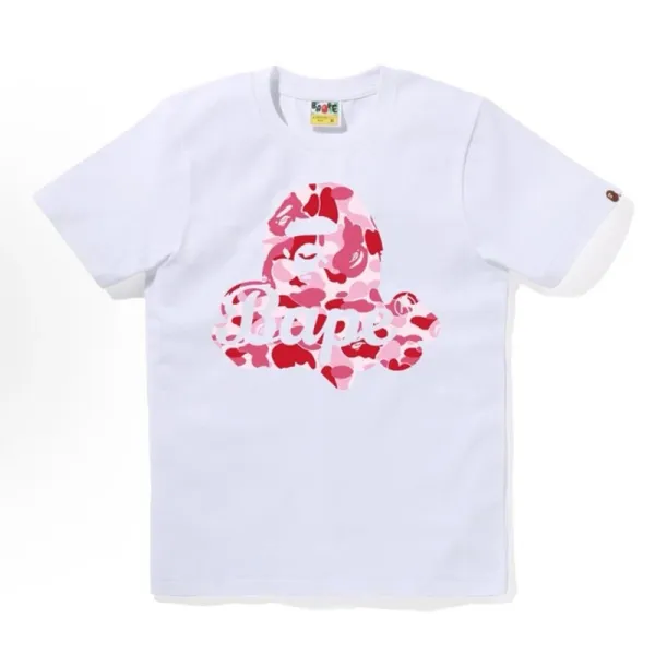 A Bathing Ape Pink Camo Ape Head T-Shirt - 1