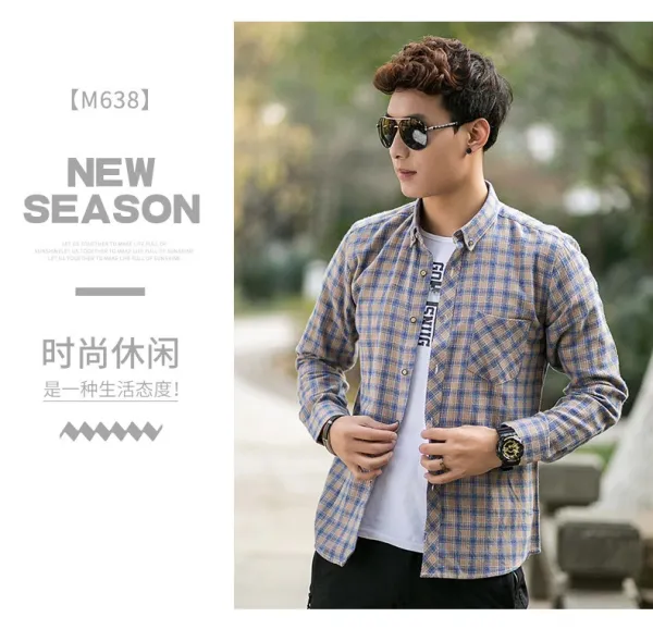 Design Black and White Checkered Flannel Shirt - 27