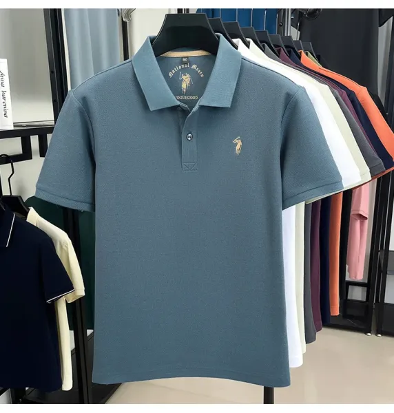 Design Polo Ralph Lauren Classic Fit Pique Polo Shirt Charcoal Gray Tops.polo - 16