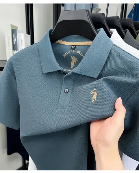 Design Polo Ralph Lauren Classic Fit Pique Polo Shirt Charcoal Gray Tops.polo - 18