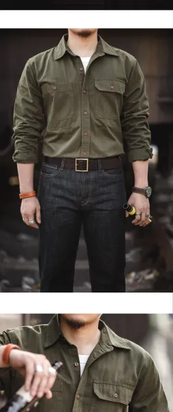 Carhartt Work In Progress Shirt Jacket Army Green Shirt - 5