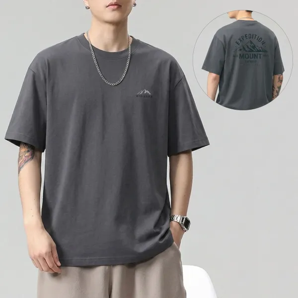Design Mountain Expedition Graphic T-Shirt Gray - 1