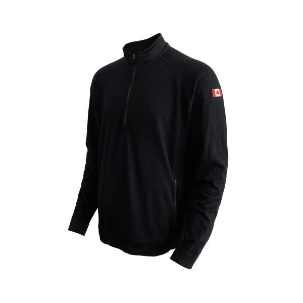 Design Every Day Half-Zip Base Layer Beige Performance Top Base Layer - 5