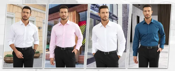 Design Classic Fit Light Blue Dress Shirt - 4