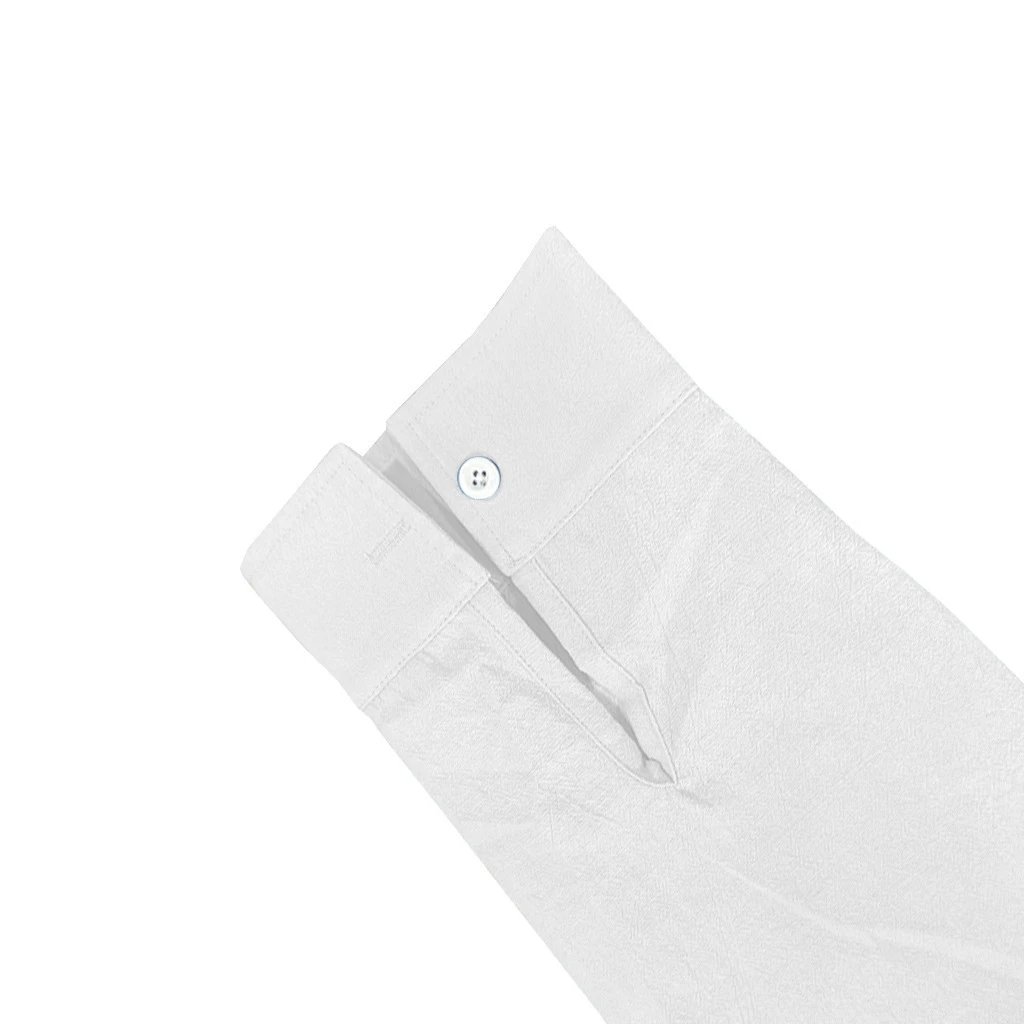 Design Linen Shirt and Pants Set White Casual Set - 11