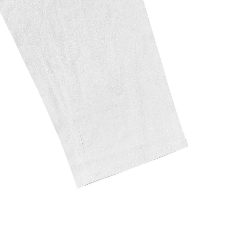 Design Linen Shirt and Pants Set White Casual Set - 14