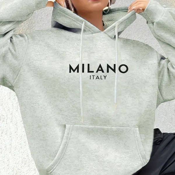 Design Milano Italy Hoodie Light Gray Hoodie - 1