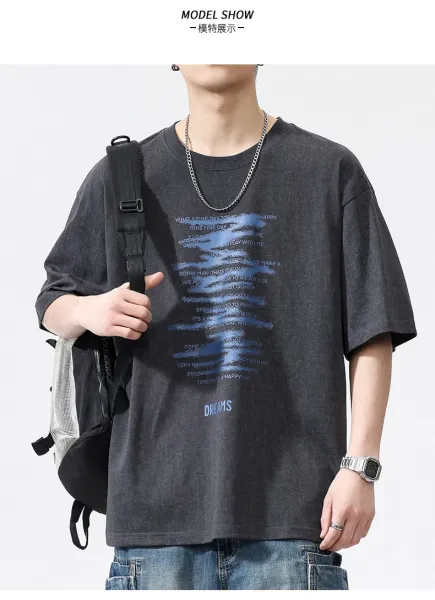 Design Graphic Print Purple Oversized T-Shirt - 6