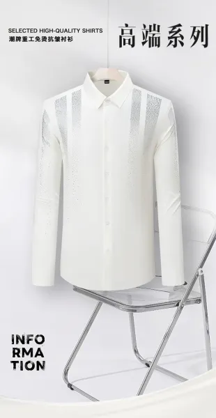 Design Crystal-Embellished Black Formal Shirt Tops Shirt - 3