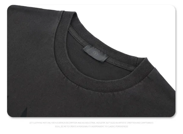 Design Eye Motif Oversized T-Shirt Charcoal Gray T-Shirt - 26