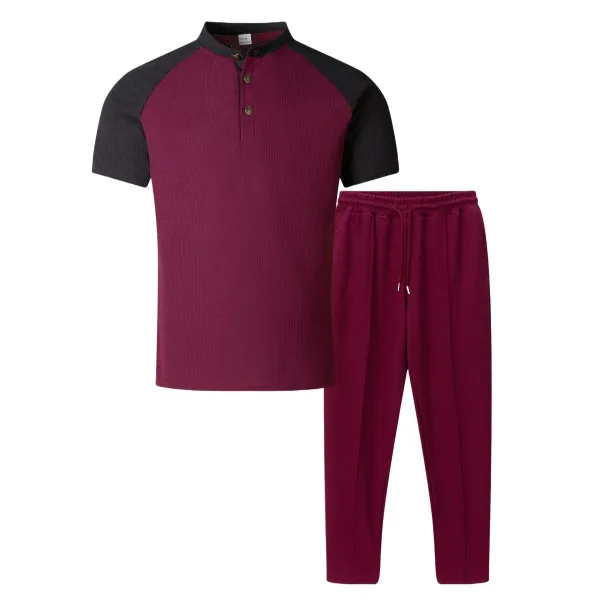 Design Henley Raglan Set Burgundy - 17