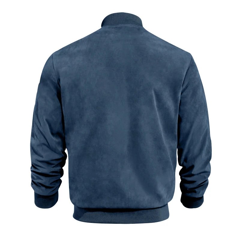 Design Bomber Jacket Navy Blue Outerwear - 16