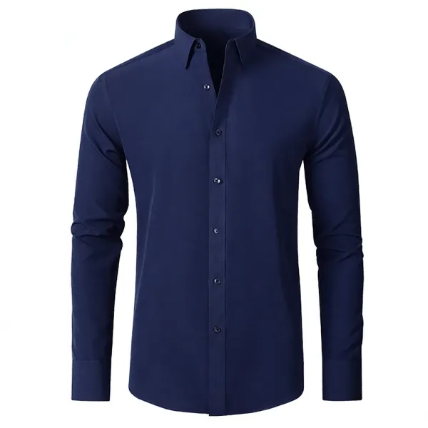 Design Classic Fit Navy Button-Down Shirt - 1