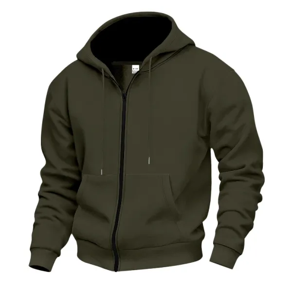 Design Full-Zip Hoodie Army Green - 1
