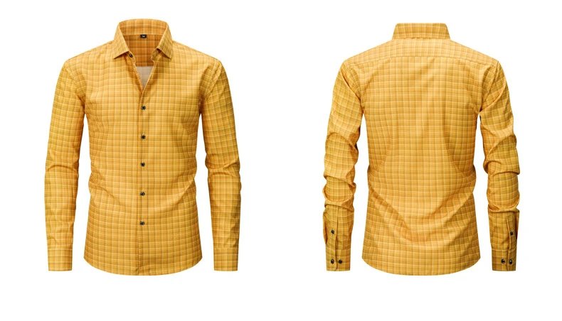Design Classic Plaid Brown Shirt - 33