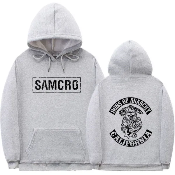 Design Sons of Anarchy SAMCRO Logo Hoodie Gray Hoodie - 1