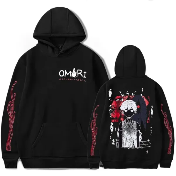 Design OMORI Graphic Hoodie Black Hoodie - 1