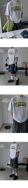 Design Florida Academy Graphic Print Oversized T-Shirt Gray T-Shirts - 5