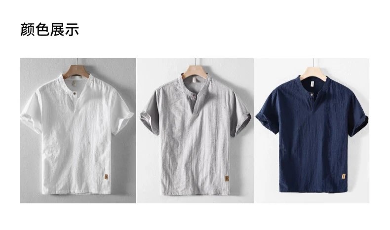 Design Henley Long Sleeve Shirt Gray Tops Shirt - 8