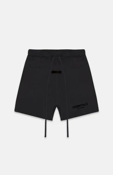 Fear of God Essentials Relaxed Fit Black Shorts - 1