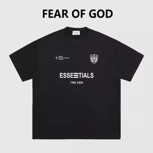 Fear of God Essentials Shield Logo Black T-Shirt - 1