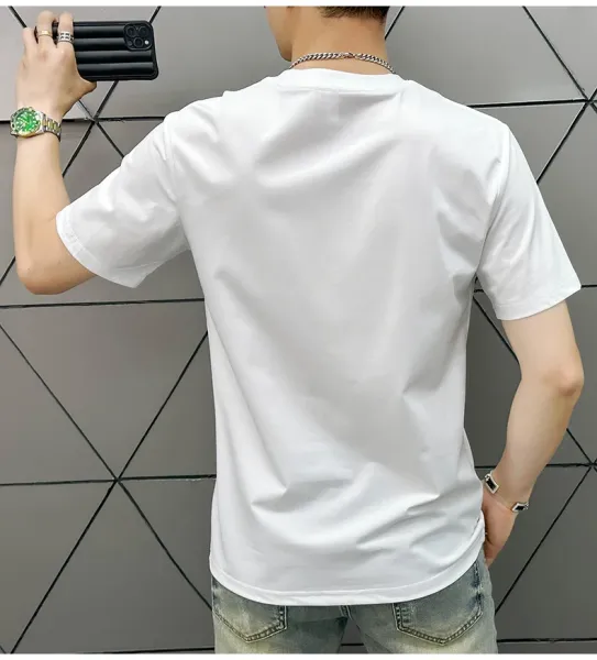 Design Bule Graphic Rhinestone Embellished Yellow T-Shirt - 20