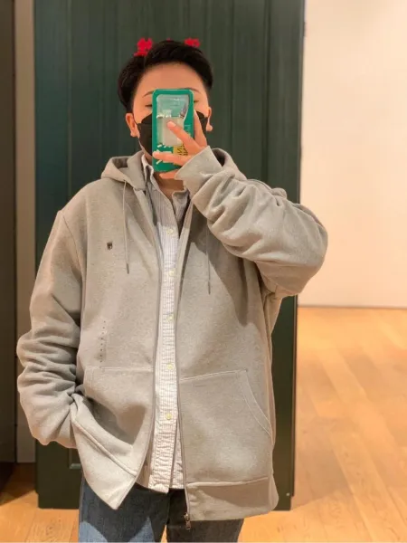 Carhartt Work In Progress Zip-Up Hoodie Gray - 1
