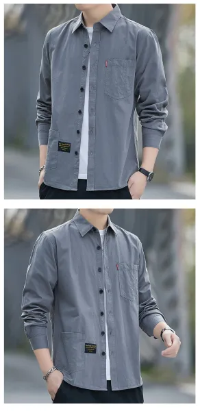 Design Long-Sleeve Button-Up Shirt Sage Green - 14
