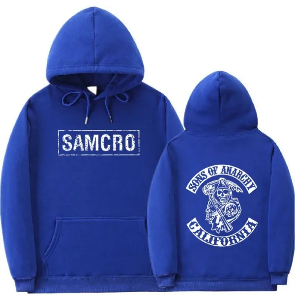 Design Sons of Anarchy SAMCRO Logo Hoodie Blue Hoodie - 1