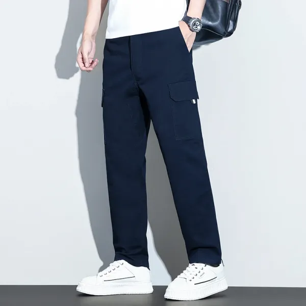 Design Cargo Pants Navy Blue Pants - 1