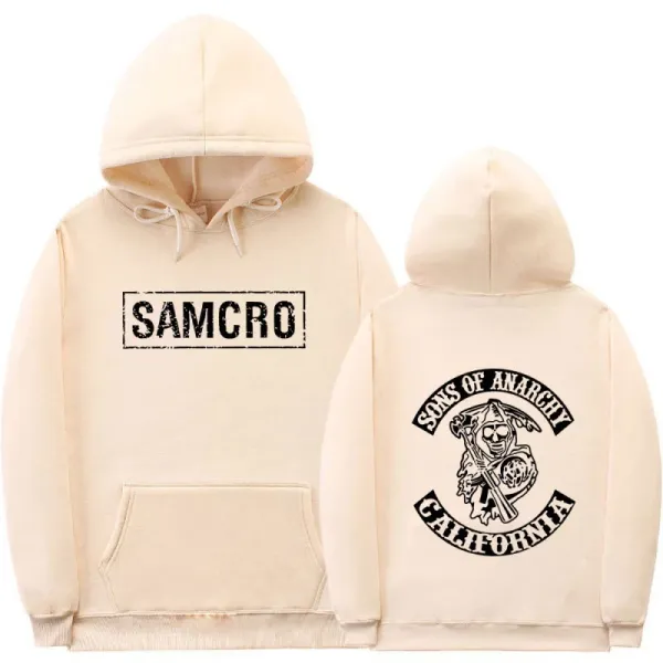 Design Sons of Anarchy SAMCRO Logo Hoodie Beige Hoodie - 1