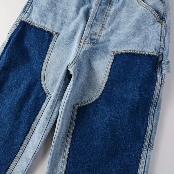Design Studded Knee Panel Black Denim Jeans - 30