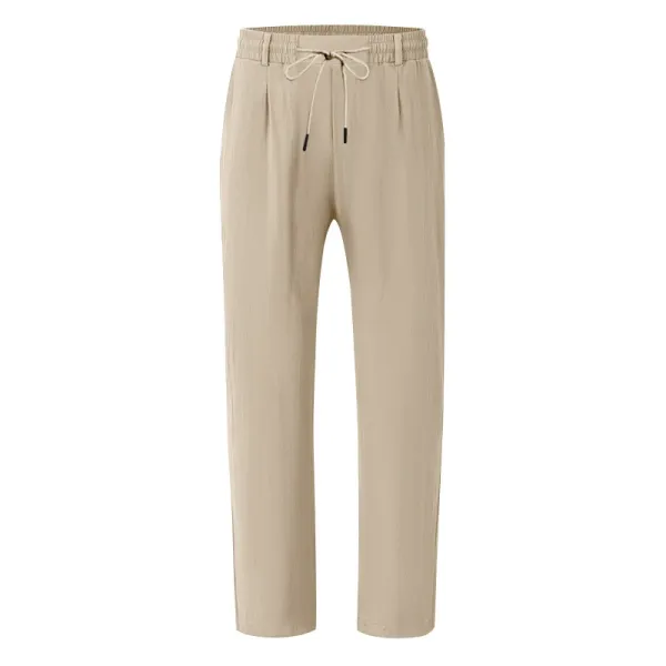 Design Wide-Leg Relaxed Fit Black Pants with Cuffed Hems - 43