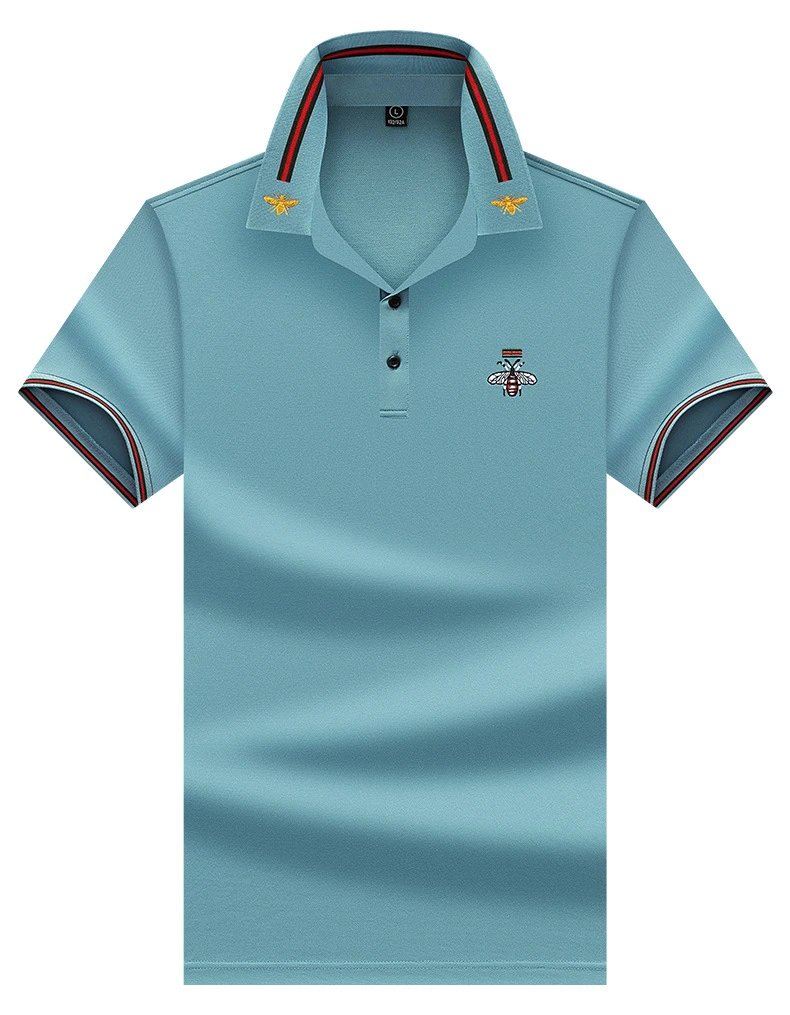Design Bee Embroidered Polo Navy Blue Tops.polo - 25