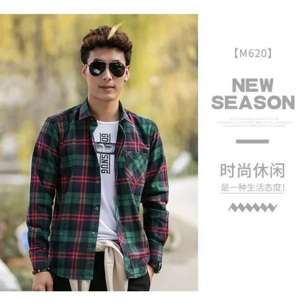 Design Black and White Checkered Flannel Shirt - 18