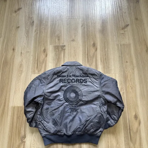 Design Deus Ex Machina Records x Japan Bomber Jacket Gray Outerwear.jacket - 1