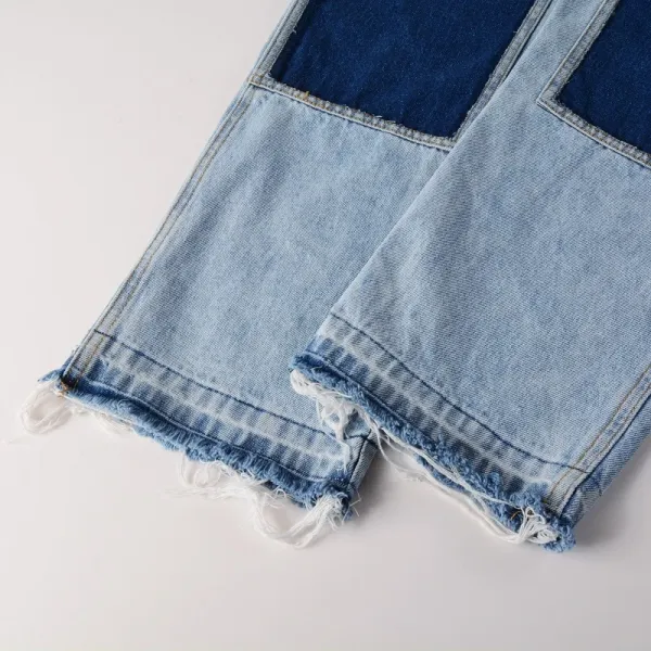 Design Studded Knee Panel Black Denim Jeans - 34