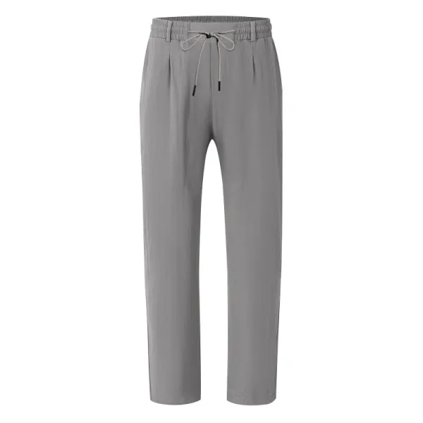 Design Wide-Leg Relaxed Fit Black Pants with Cuffed Hems - 28