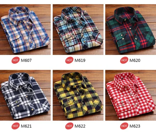 Design Black and White Checkered Flannel Shirt - 9