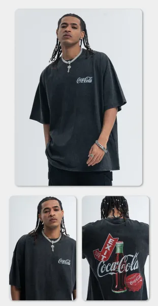 Design Coca-Cola Small Logo Black T-Shirt T-Shirts - 7