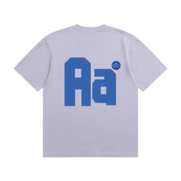 hA. Aa Graphic Print T-Shirt Light Gray - 1